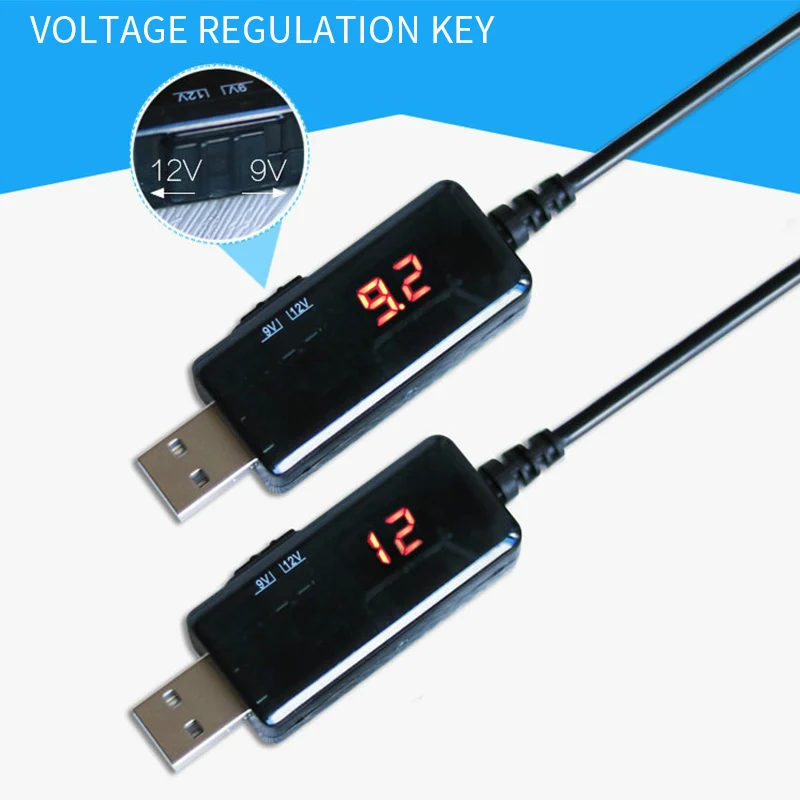 Кабель преобразователь USB 5 В DC 9 в 12 с портативным кабелем 5/3 мм|Детали и