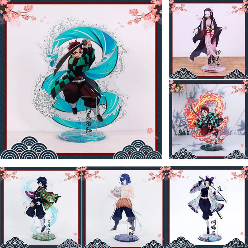 

Anime Demon Slayer Kimetsu No Yaiba Kamado Tanjirou Nezuko Kanawo Zenitsu Inosuke Giyuu Acrylic Stand Figure Model Toys Gift