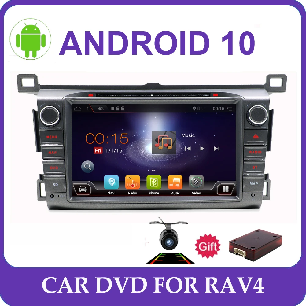 Автомагнитола 2 din на Android 10 0 с GPS DVD плеером для Toyota RAV4 RAV 4 2013 2014 2015 2016 bluetooth Wi Fi RDS