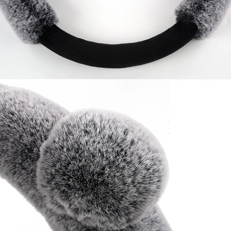 38 см плюшевый чехол рулевого колеса автомобиля и красивое теплое зимнее пальто в