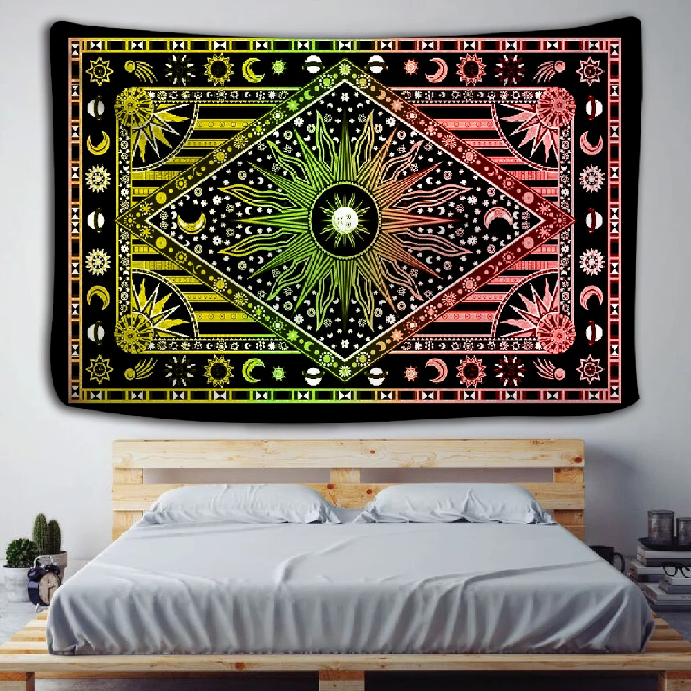 

Beautiful Night Sky Wall Tapestry Home Decorations Wall Hanging Forest Starry Night Tapestries Mandala Hand Wash Woven Printed