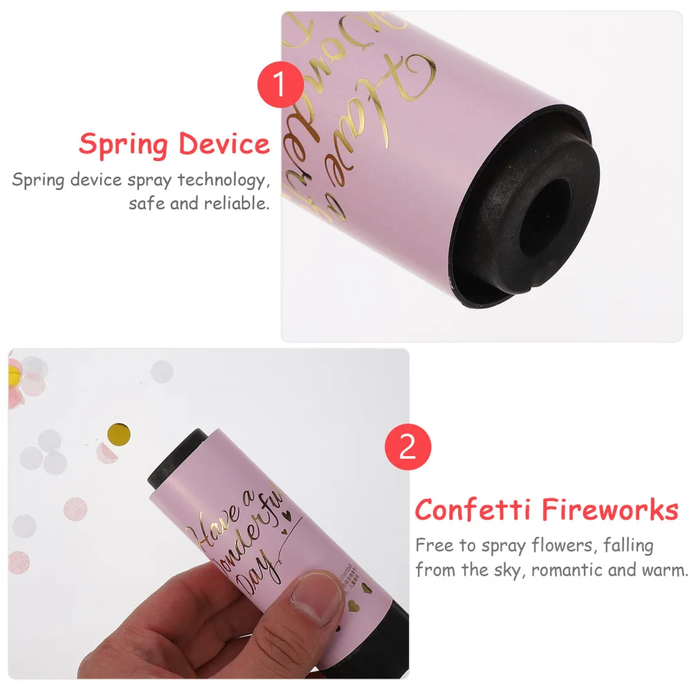 

5pcs Handheld String Confetti Tubes Wedding Confetti Decoration Supplies(11cm)