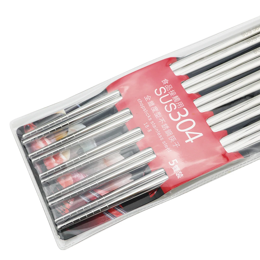 Роскошные палочки для еды из нержавеющей стали 18/10 красочные китайские