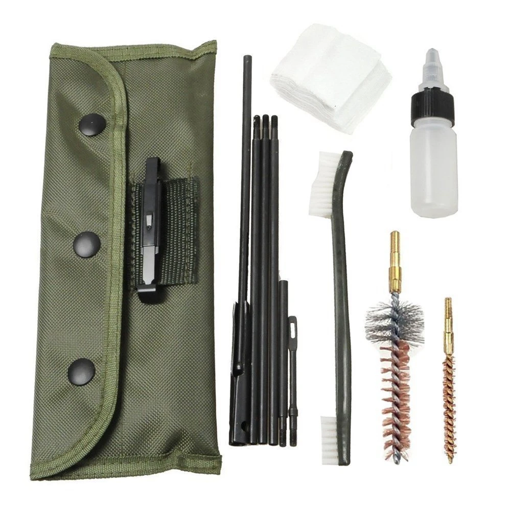 

Gun Cleaning Kit Set Brushes Cleaner Set Tools Universal Butt Stock for 5.56mm, 20-25 Caliber Rifle Pistol Shotgun Clean Pack