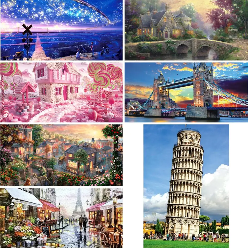 

Пазл «Дом конфет» для взрослых, хорошо известная архитектура, пейзаж, подарок, игрушка-головоломка для декомпрессии, 1000 шт.