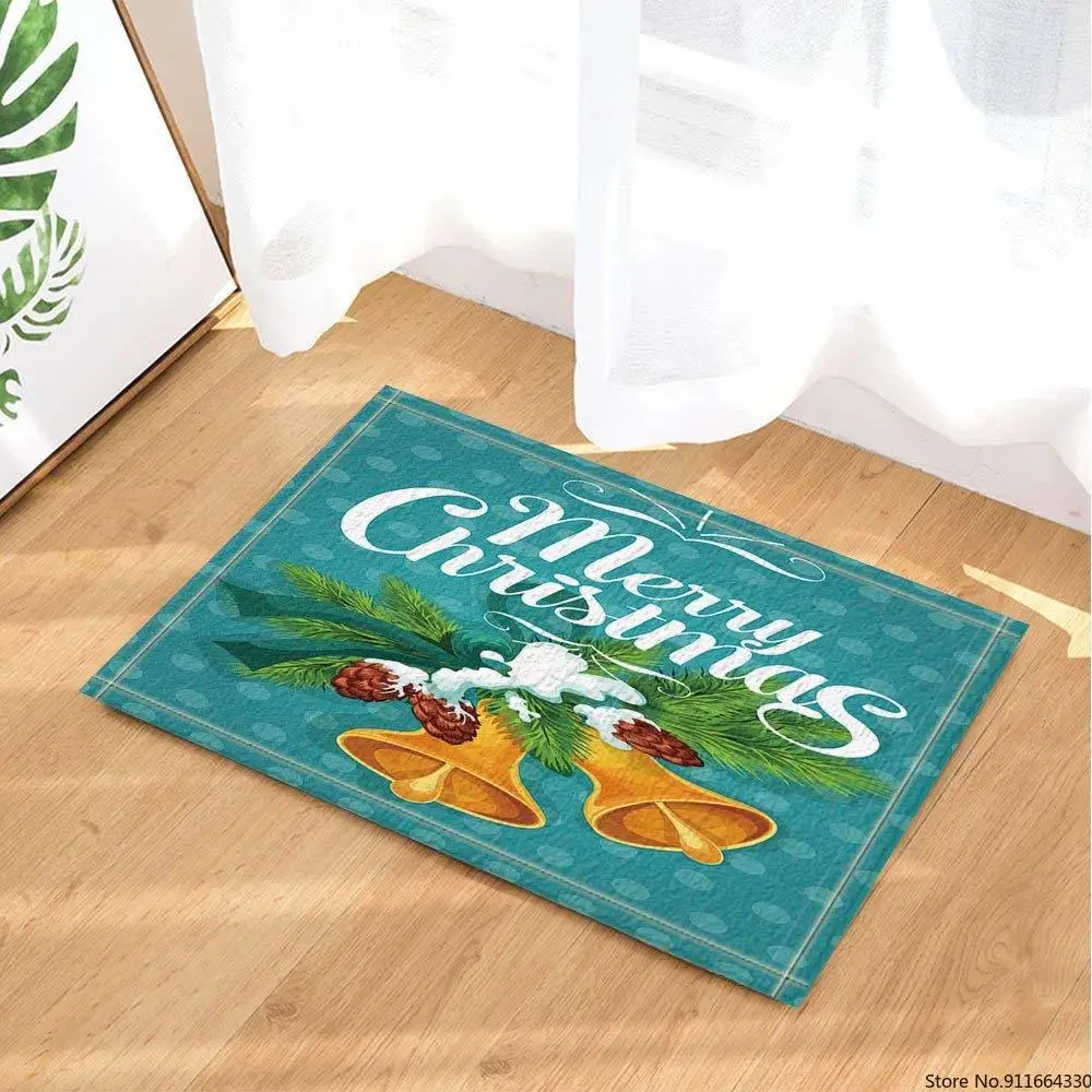 Рождественский Декор золотой колокольчик на ветке с конусом покрытый снегом