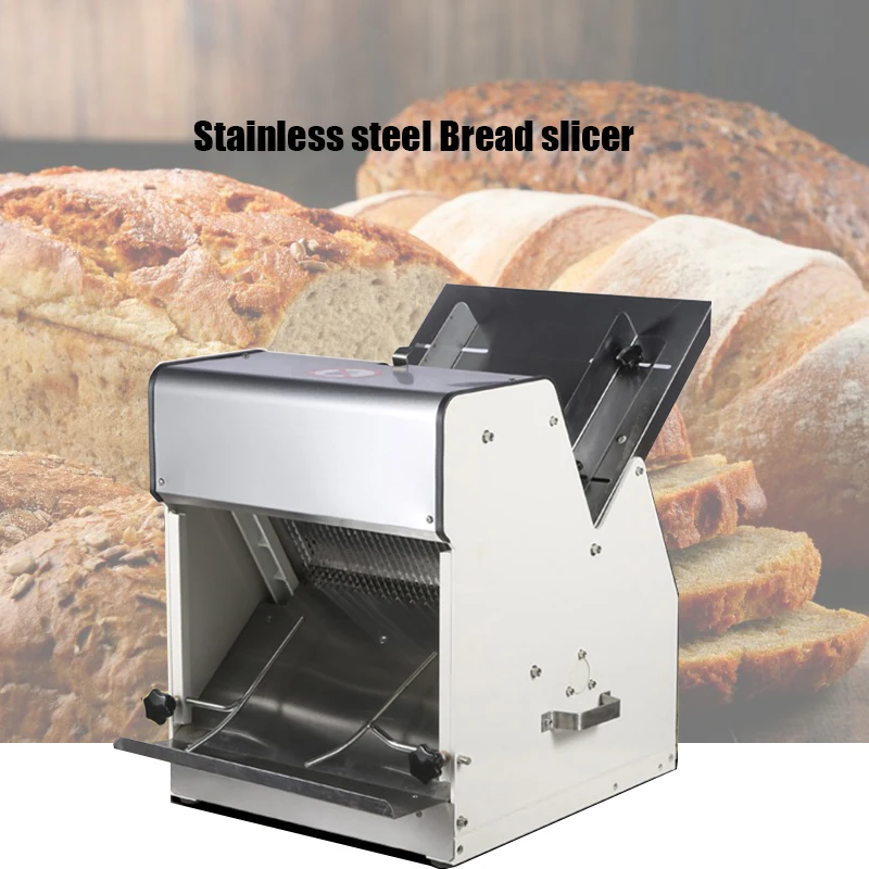 

Automatic Electric 31 Slices Square Bread Slicer Machine Stainless Steel Steamed Bun Slicer Commercial Toast Slicing Machine