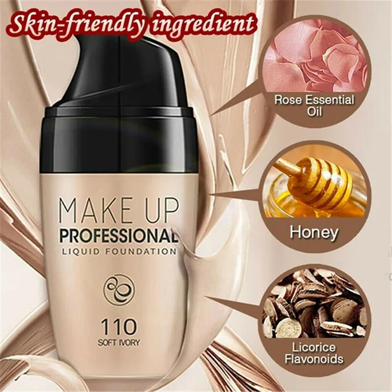 Лучший Гладкий тональный крем для лица основа консилера матовый стойкий макияж 30