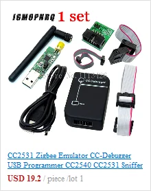 CC2531 CC2540 Zigbee Sniffer Беспроводная плата Bluetooth синий 4,0 модуль захвата ключа USB программатор Кабельный разъем загрузчика