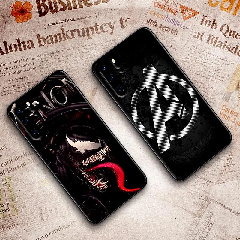 Silicone Phone Case For Huawei Y6 Y7 2018 Y9 Prime Mate 10 20 Pro 2 3 4 Lite Nova 2i 3i 5i Coque Marvel | Мобильные телефоны и