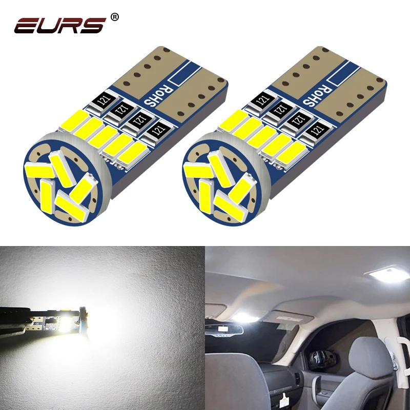 

T10 Led Canbus 15led 4014 SMD LED No OBC Error 194 168 W5W Canbus Non Polarity LED Decoding Wedge Bulb Car-Styling White Lights