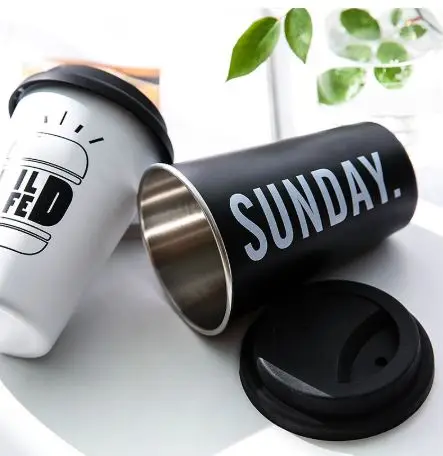 Креативные кофейные кружки утолщенные из нержавеющей стали чашки для чая