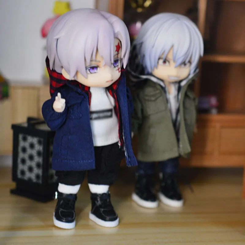 Ob11 детская одежда Молли P9 ins парка клетчатая рубашка кукольная Пальто Аксессуары