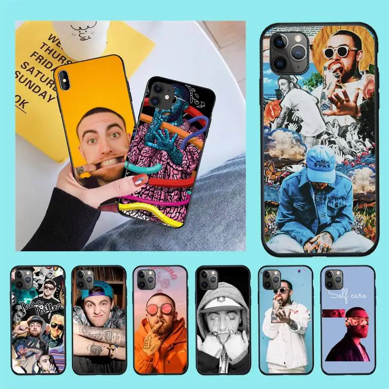 Мягкий силиконовый черный чехол CUTEWANAN Rapper Mac Miller для iPhone 11 pro XS MAX 8 7 6 6S Plus X 5S SE