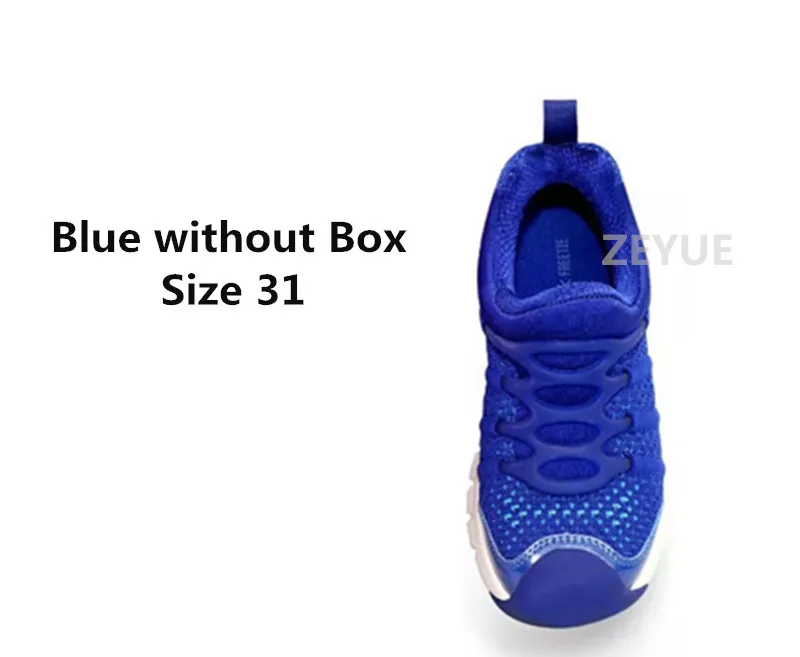without box blue 31 Xiaomi FREETIE кроссовки детские легкие спортивные кроссовки дышащие мягкие Повседневные детские кроссовки от Mijia Youpin детские подарки - Цвет: without box blue 31