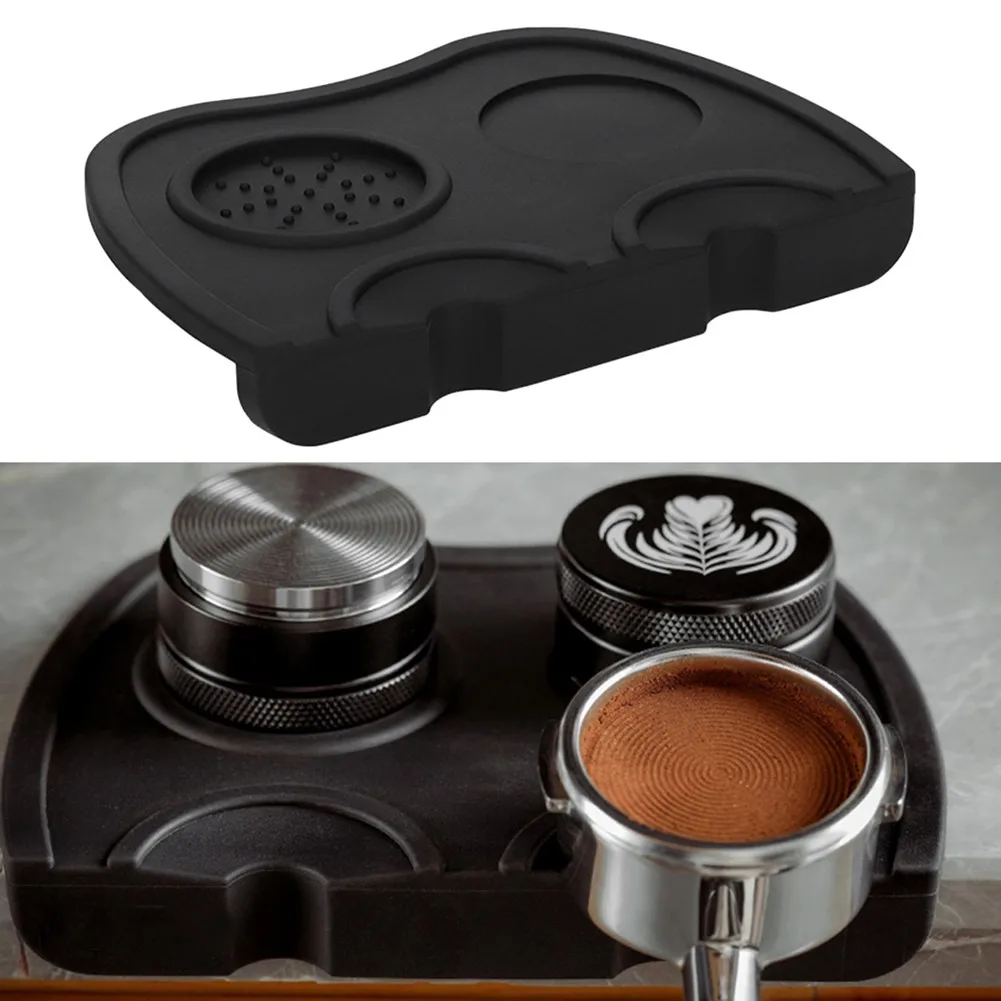 

Anti-slip Coffee Tamper Mat Pressed Powder Pad Silicone Corner Powder Filler Pad Coffee Machine Accessories