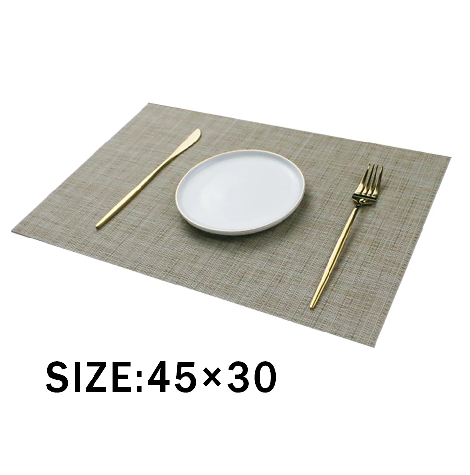 

Woven Vinyl Placemats Set of 4/6/8/10 Dinner Mats Easy to Clean Heat Resistant Wipeable Non-Slip Placemats for Dining Table teal