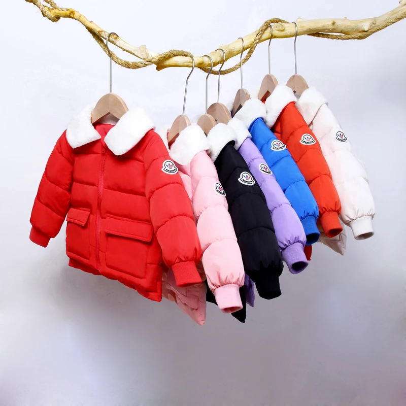 Осенне-зимняя детская куртка теплая для мальчиков и девочек детское плюшевое