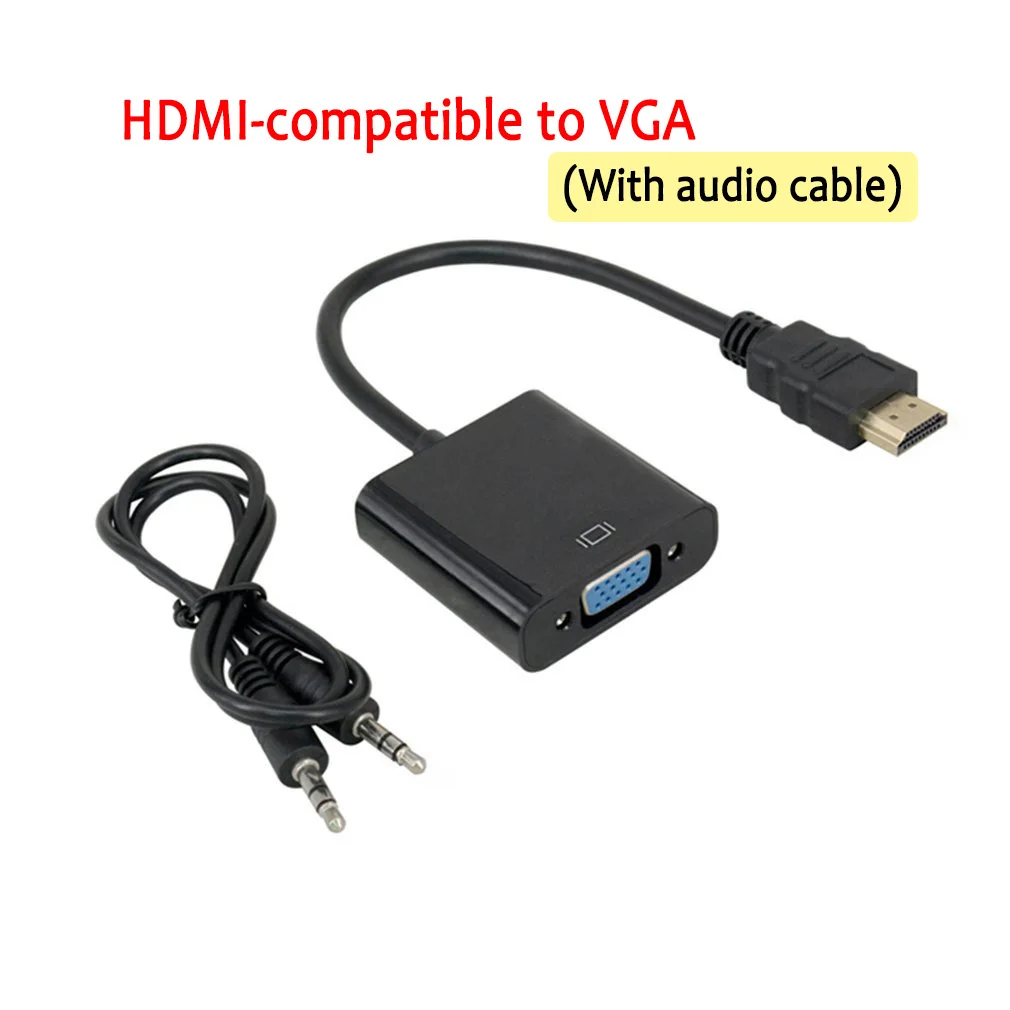 

HDMI-compatible to VGA Cable Male To VGA RGB Female To VGA Video Converter Adapter 1080P For PC Male-Female Converter Cable