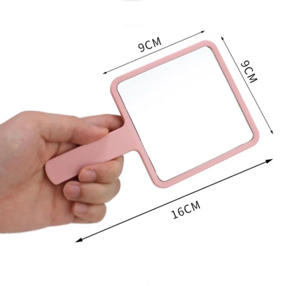 

1Pc 9*16cm Handle Mirror Barbers Hairdressers Square Beauty Makeup Mirror for Women Spa Salon Professional Make Up Mirror Tools