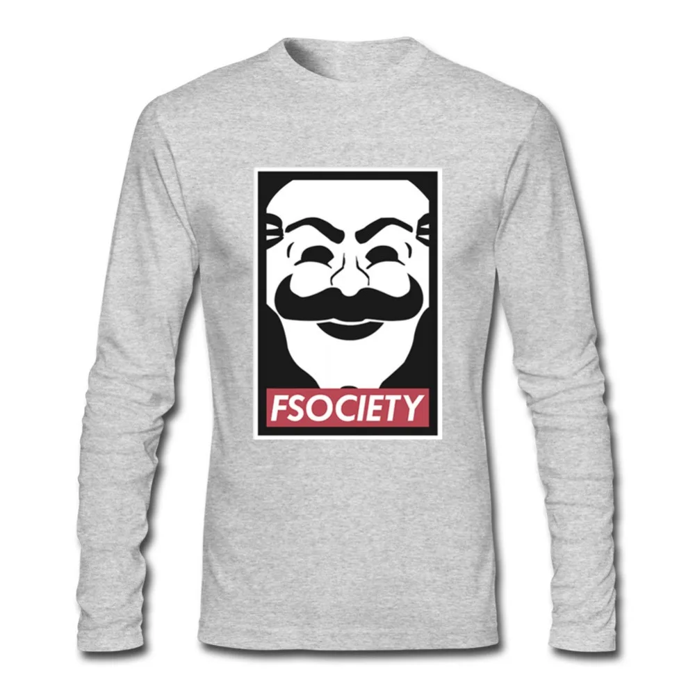 Mr Робот Fsociety футболка с анонимой маской мужские Забавные футболки длинным