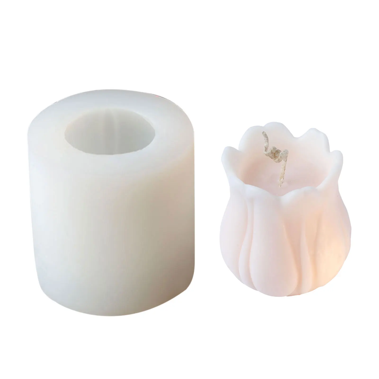 

Aromatherapy Candle Mold Tulip Flower shape DIY Cake Mousse Fondant Mold Candle Mold Handmade Silicone Soap Molud