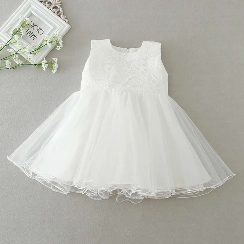 Baby Girls Dress White Lace Princess Dress Infant Baptism Dresses Baby Birthday Wedding Party Dress Prom Evening Dress 0-24M images - 6