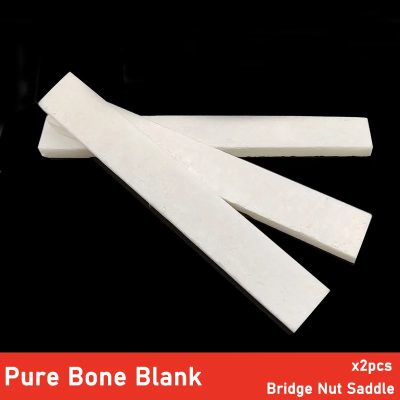 2 stücke reine knochen blank brücke nut sattel für akustische gitarre klassische gitarre ukulele elektrische guitarra zubehör free