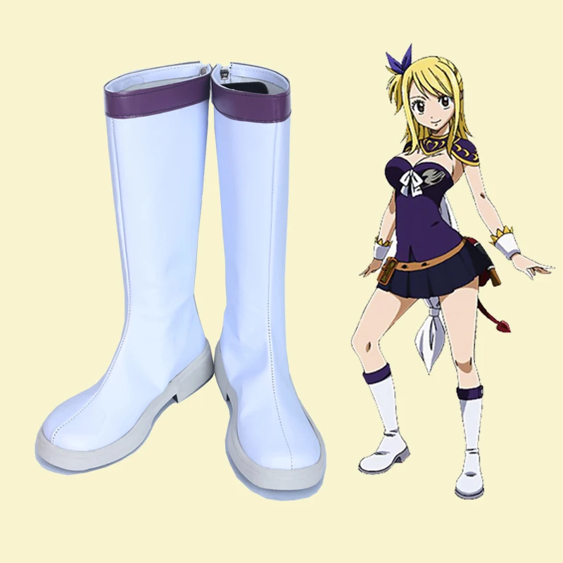 

Anime FAIRY TAIL Cosplay Shoes Boots Lucy Heartfilia Cosplay Shoes Halloween Party Daily Leisure Shoes Women Cosplay Shoes