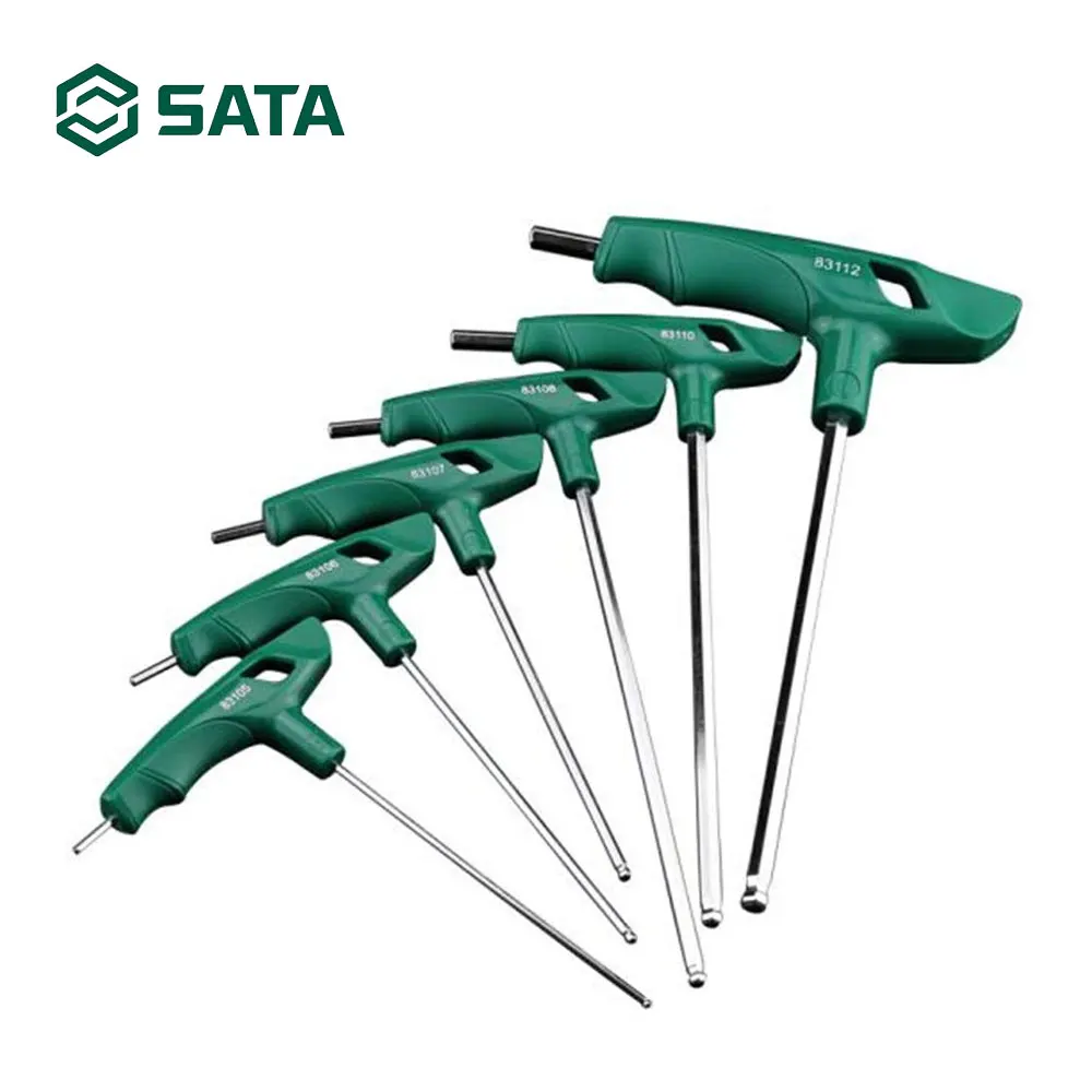 Инструмент SATA шариковый шестигранный ключ с Т-образной ручкой внутренний шестигранный гаечный ключ шариковый конец 2-10 мм