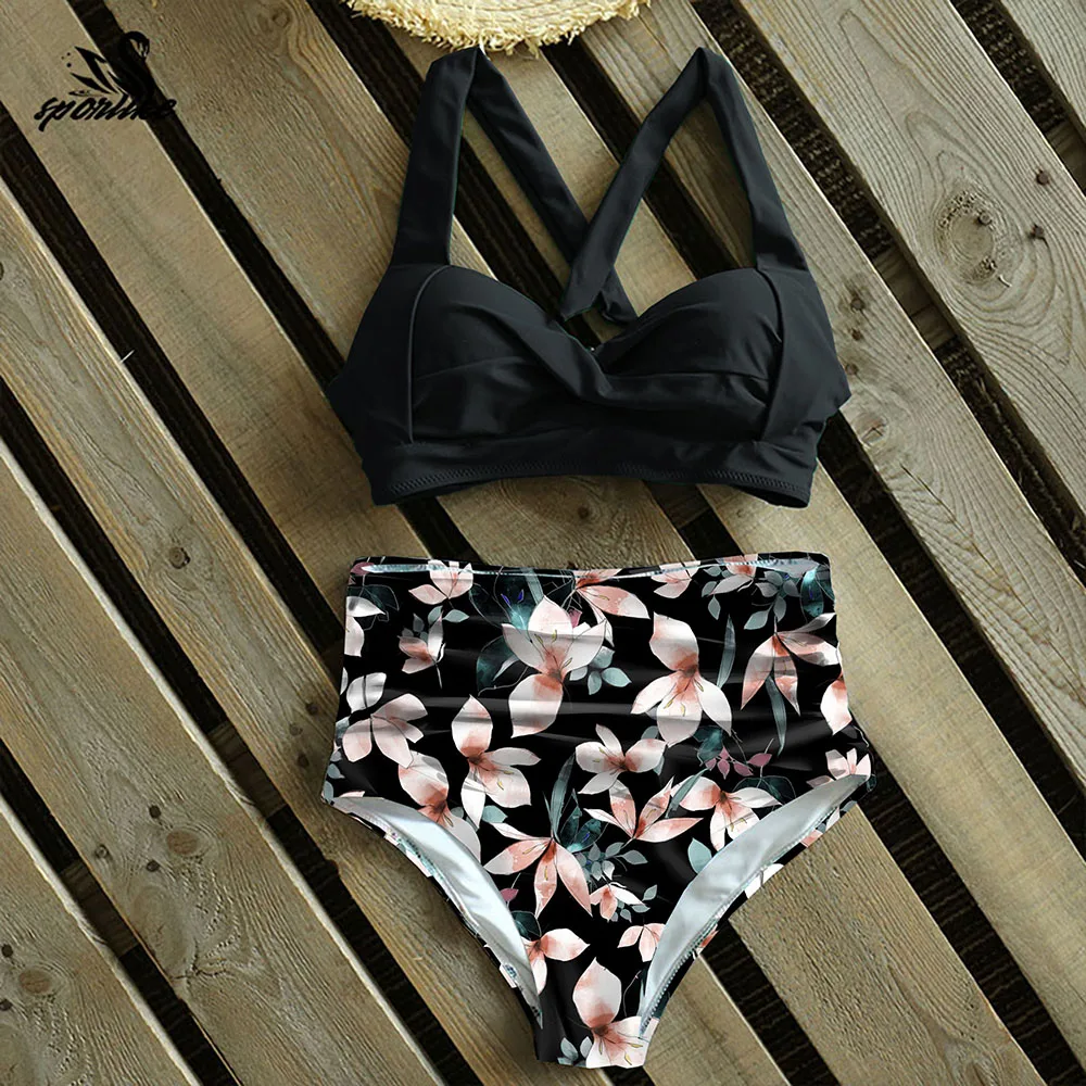 

Sexy High Waist Bikini 2021 Halter Plus Size Swimwear Women Swimsuit Female Bikini Set Bodysuit Bathing Suit Summer biquini XXL