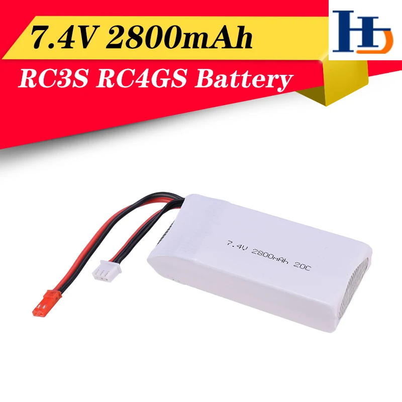 7 4 в 2800 мАч 2S 20C передатчик Lipo батарея для радио Link Le Di RC4GS RC3S пульт дистанционного