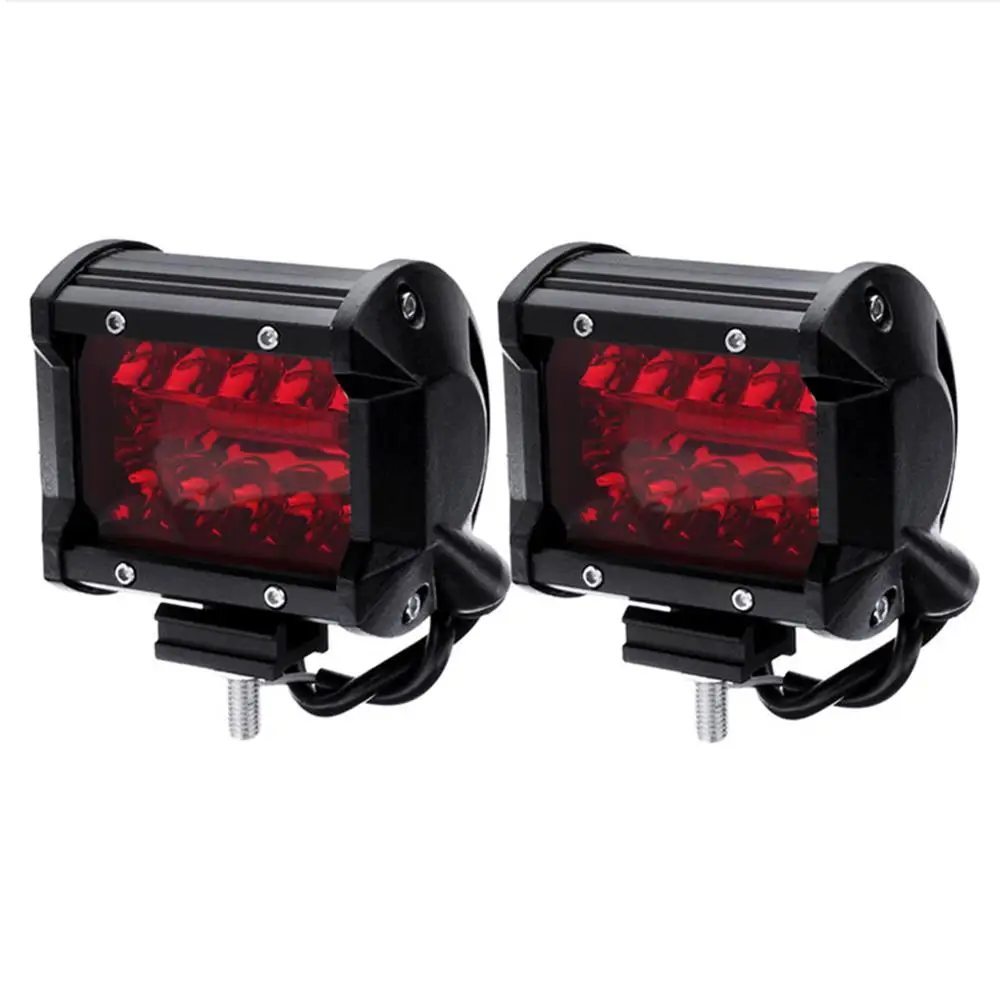 

2x 4 Inch Red LED Work Light Bar Flood Spot Driving Fog Lamp Offroad Truck Boat Drop Shipping