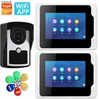 Приложение Tuya RFID Wifi смарт-видео домофон Системы видео запись сфотографировать видео-дверной звонок Домофон для дома домофон Наборы