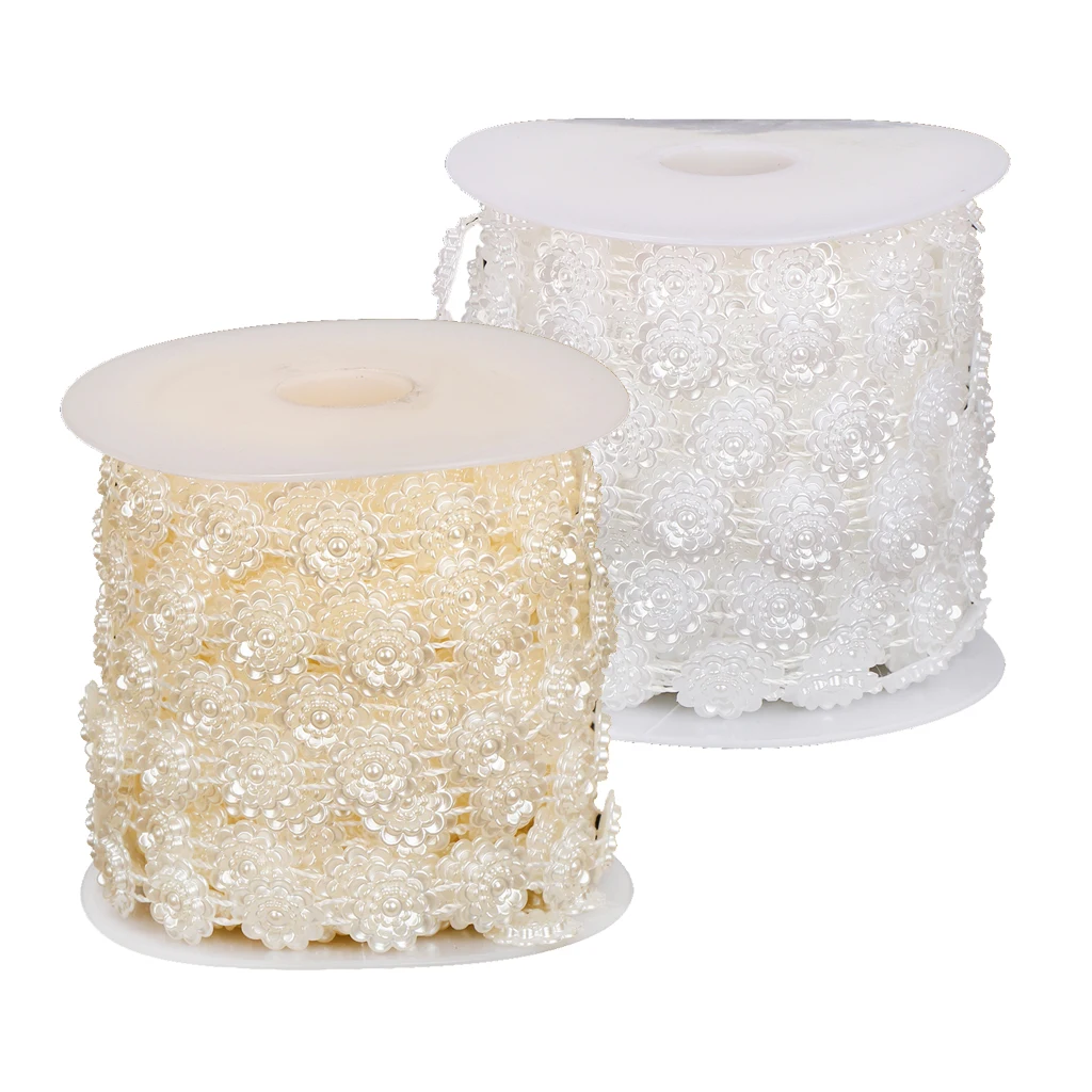 

1 Roll of 10 m Lotus String Pearl Beads for Weddding Festival Party Decor