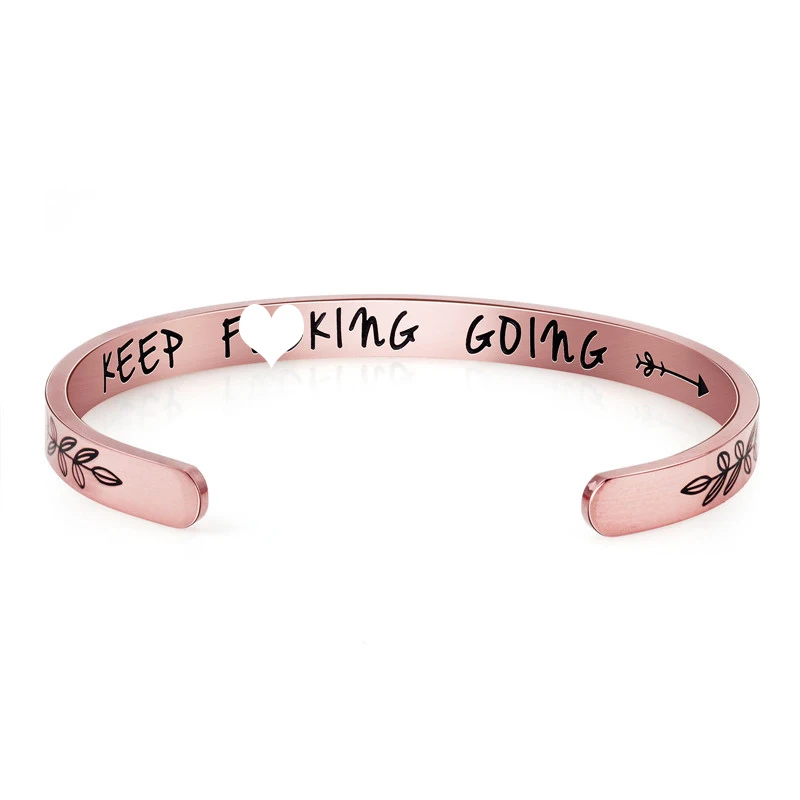 Мужские и женские трендовые вдохновляющие браслеты-манжеты мотивационный