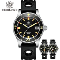 steeldive sd1952t fifty sturgeon barracuda mechanical dive watch swiss luminous extra thick single sapphire free shipping watch