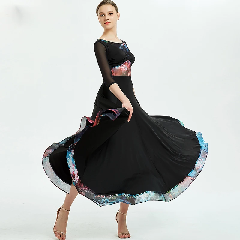 Модное платье для современных танцев новинка вальса большие качели женское