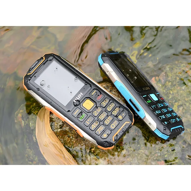 KUH T8 настоящий водонепроницаемый пыленепроницаемый ударопрочный IP67 прочный телефон Вибрация банк питания для мобильного телефона сотовый телефон рус письмо