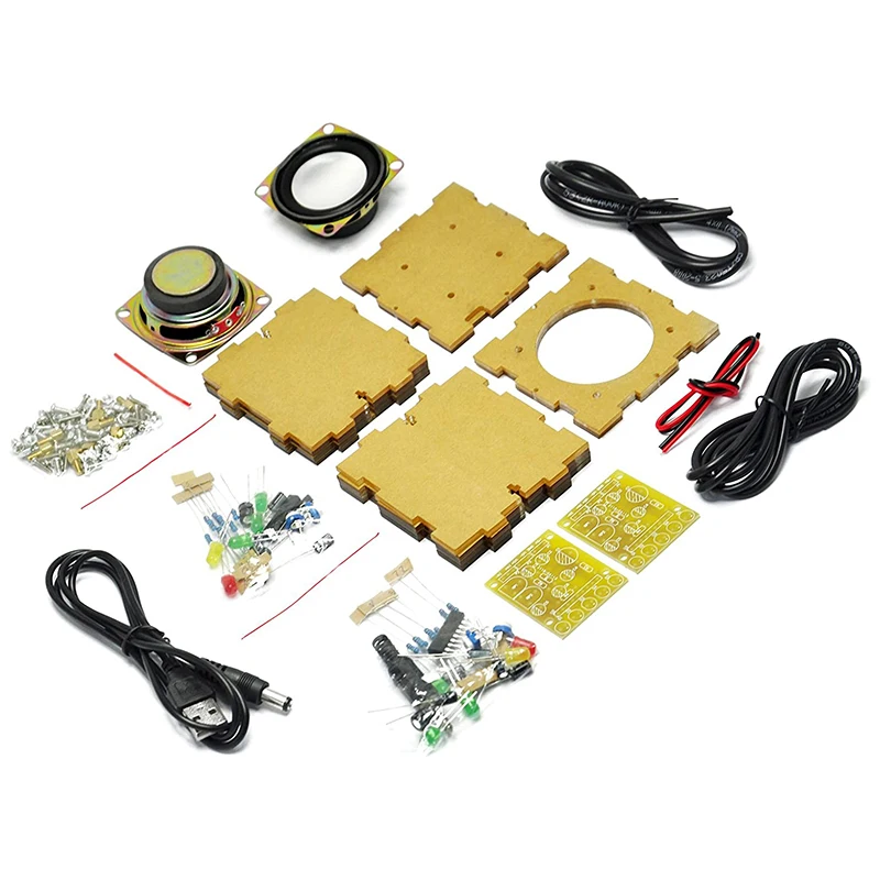 Мини электронный прозрачный стерео динамик коробка DIY Kit усилитель звука для Arduino