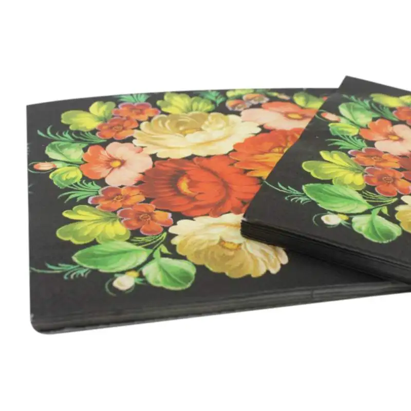 Новинка Лидер продаж разноцветные салфетки для напитков с цветочным узором