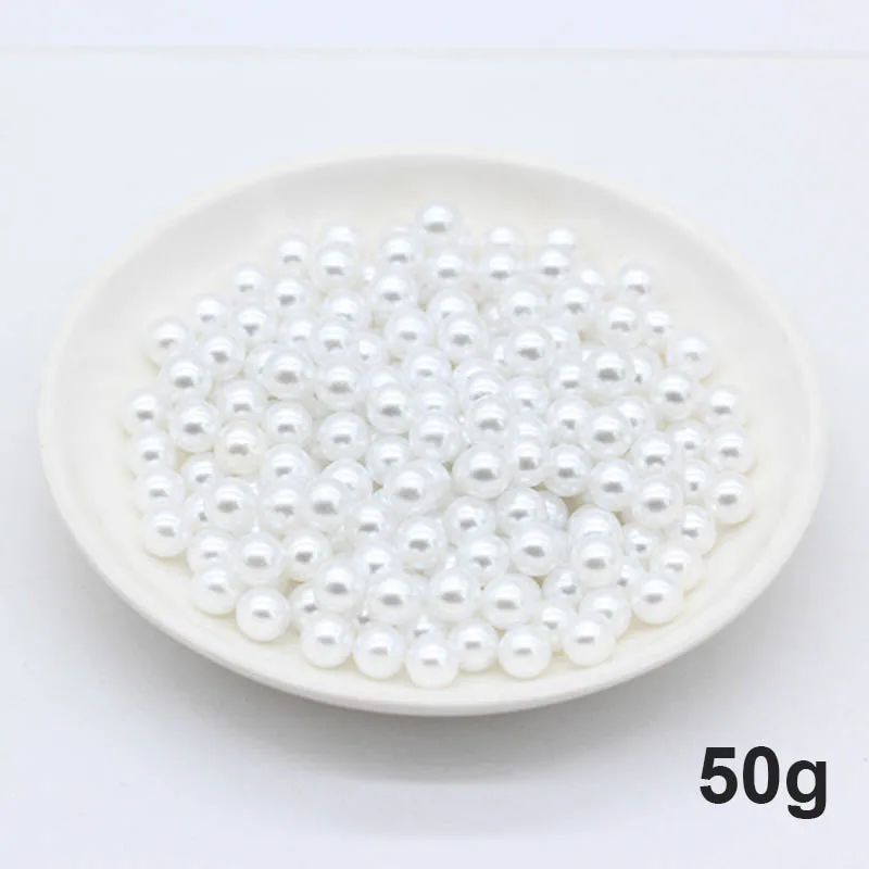 White beads(50g) Стеклянный винтажный контейнер с геометрическим орнаментом, коробка с кольцом для свадебного декора, органайзер для макияжа, коробка для хранения ювелирных изделий, вечная стеклянная крышка с цветком - Цвет: White beads(50g)