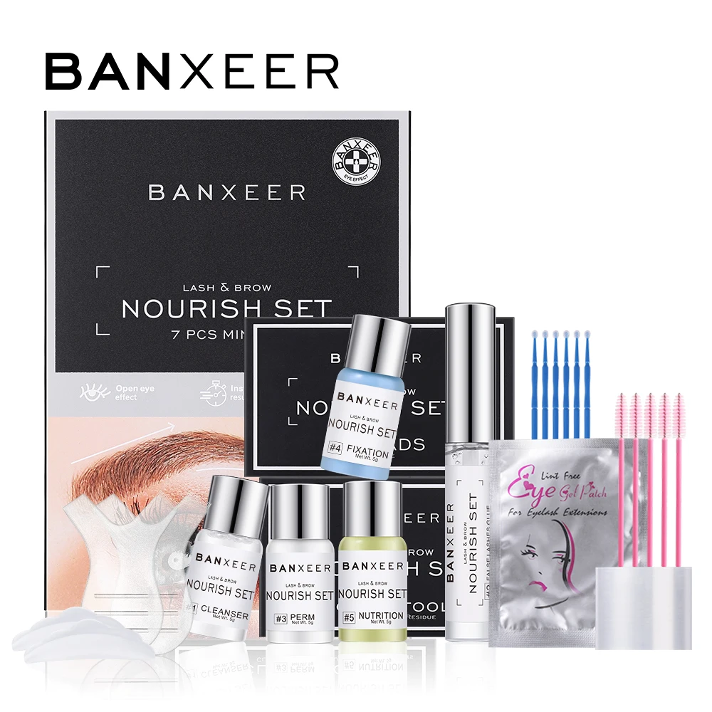 

BANXEER Professional Lash Lift Kit Brow Laminated Waterproof Lifting Eyelashes Eyebrow Enhancers Lash Perm Extention Set
