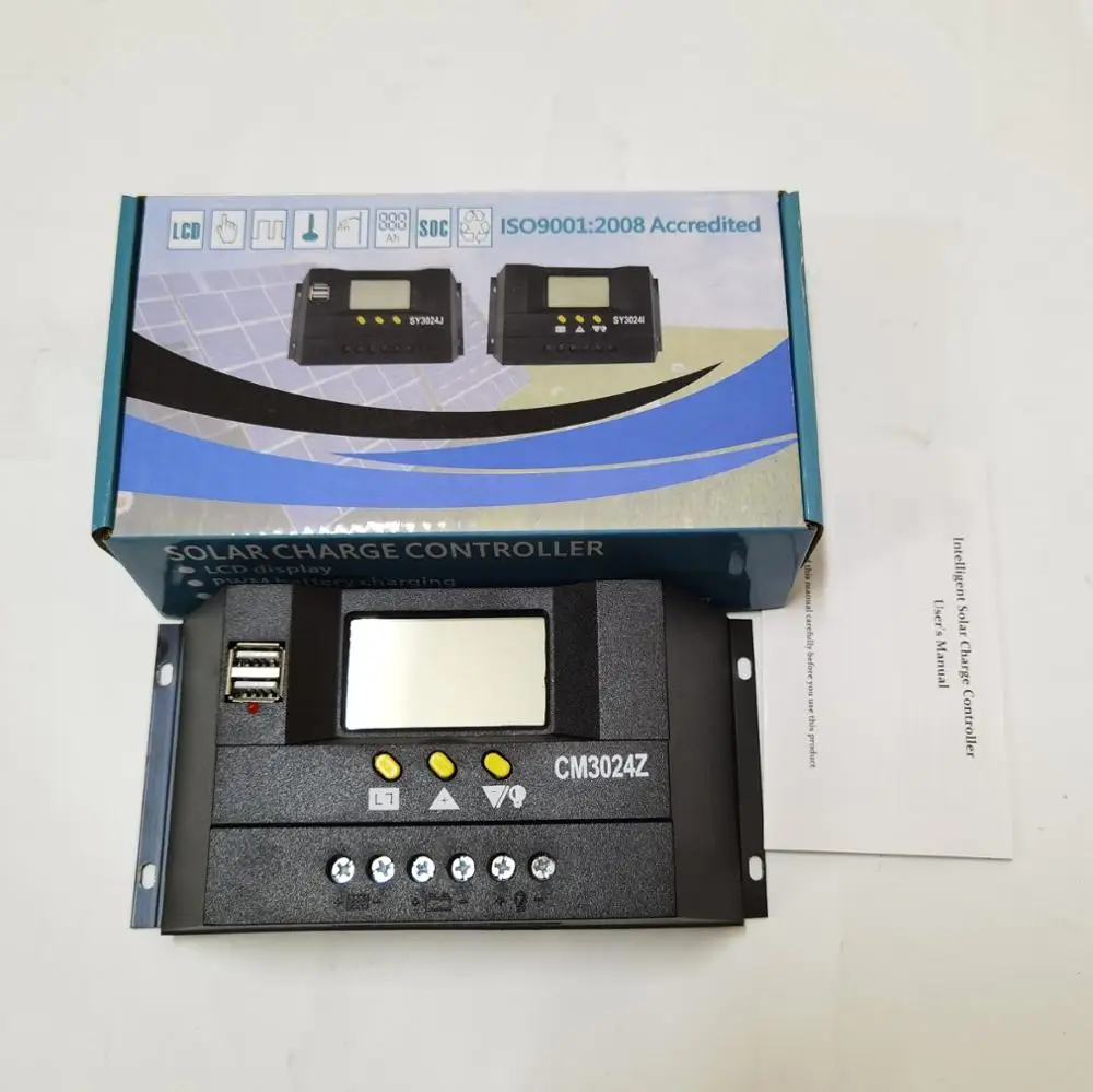 30A 12V/24V Авто Панели солнечные Батарея Контроллер заряда ЖК дисплей Дисплей