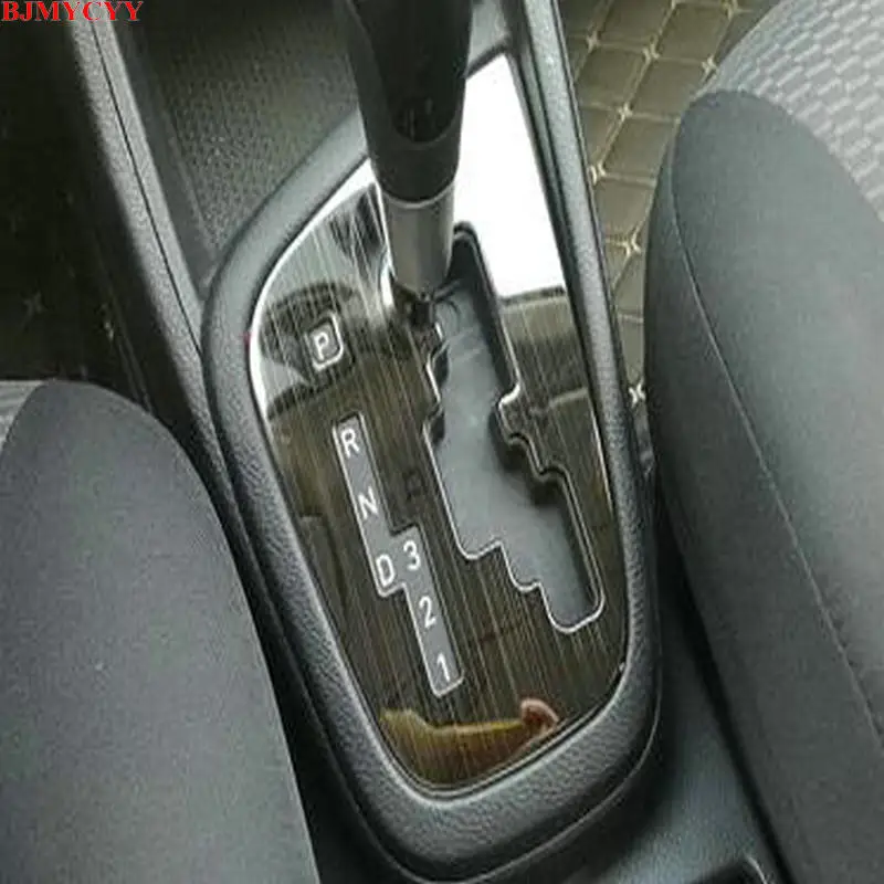 BJMYCYY Stainless steel decorative patch for automobile gear panel For Hyundai Solaris 2 Verna 2017 | Автомобили и мотоциклы