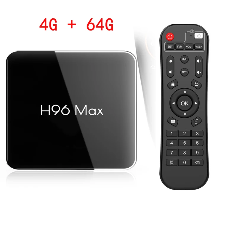 4G 64G Normal remote H96 MAX X2 Android 9,0 Smart tv Box Amlogic S905X2 4 Гб 64 Гб 5G Wifi H.265 4K USB3.0 Google Play Store Youtube медиаплеер - Цвет: 4G 64G Normal remote