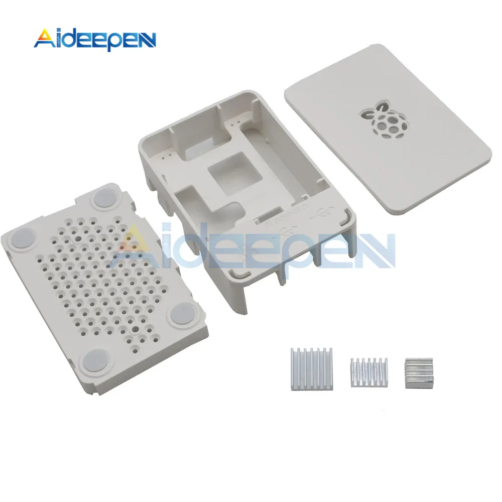 Черно-белый чехол для Raspberry PI 4 Модель B ABS пластиковый чехол Корпус корпуса КОРПУСА ДЛЯ PI4 с радиатором