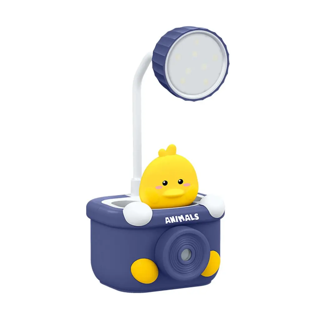 

Pencil Sharpener Small Table Lamp Cartoon Naughty Animal Lamp USB Socket Flexible Hose With 360 Degree Rotation