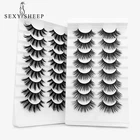 Искусственные норковые ресницы 3D SEXYSHEEP, натуральные накладные ресницы, Эффектный объем, искусственные ресницы для макияжа, шелковые ресницы для наращивания