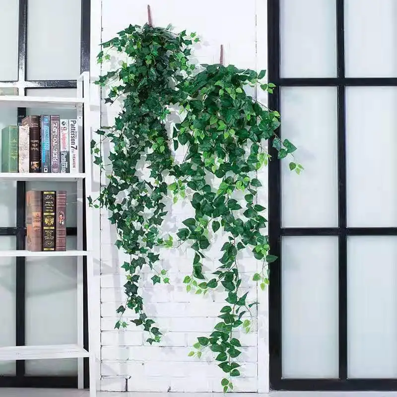 Artificial Ivy Leaf Eucalyptus Leaves Home Decor Wedding Decoration Plants Plastic Green Long Vine Fake Foliage Handmade 180cm